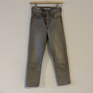 Grey levis wedgie straight jean